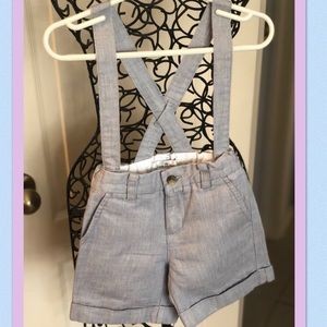 18-24 months  boys suspender shorts